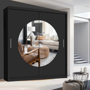Chic Sliding Mirror Wardrobe - Sliding Wardrobe With Lights - Home Store UK