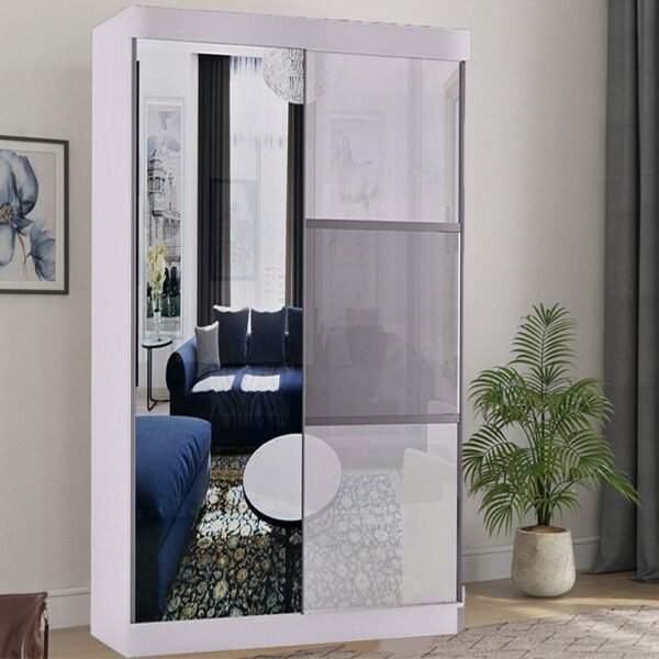 Louis 2 Door 1 Drawer Wardrobe White